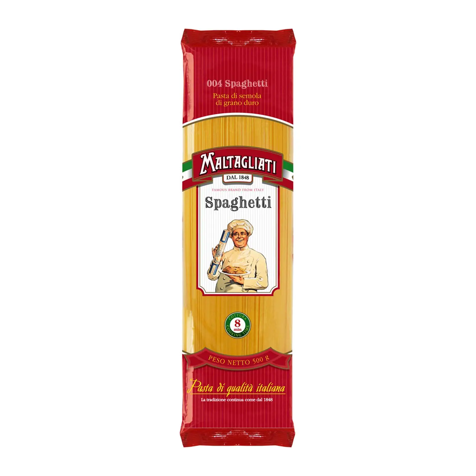 Изображение товара Макаёны Maltagliati Spaghetti №4 450г высокое качество итальянской пасты