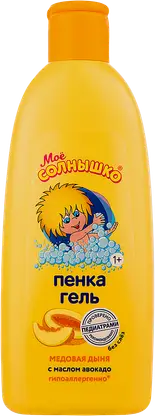 Пенка-гель для купания с маслом авокадо Медовая дыня Мое Солнышко 400мл