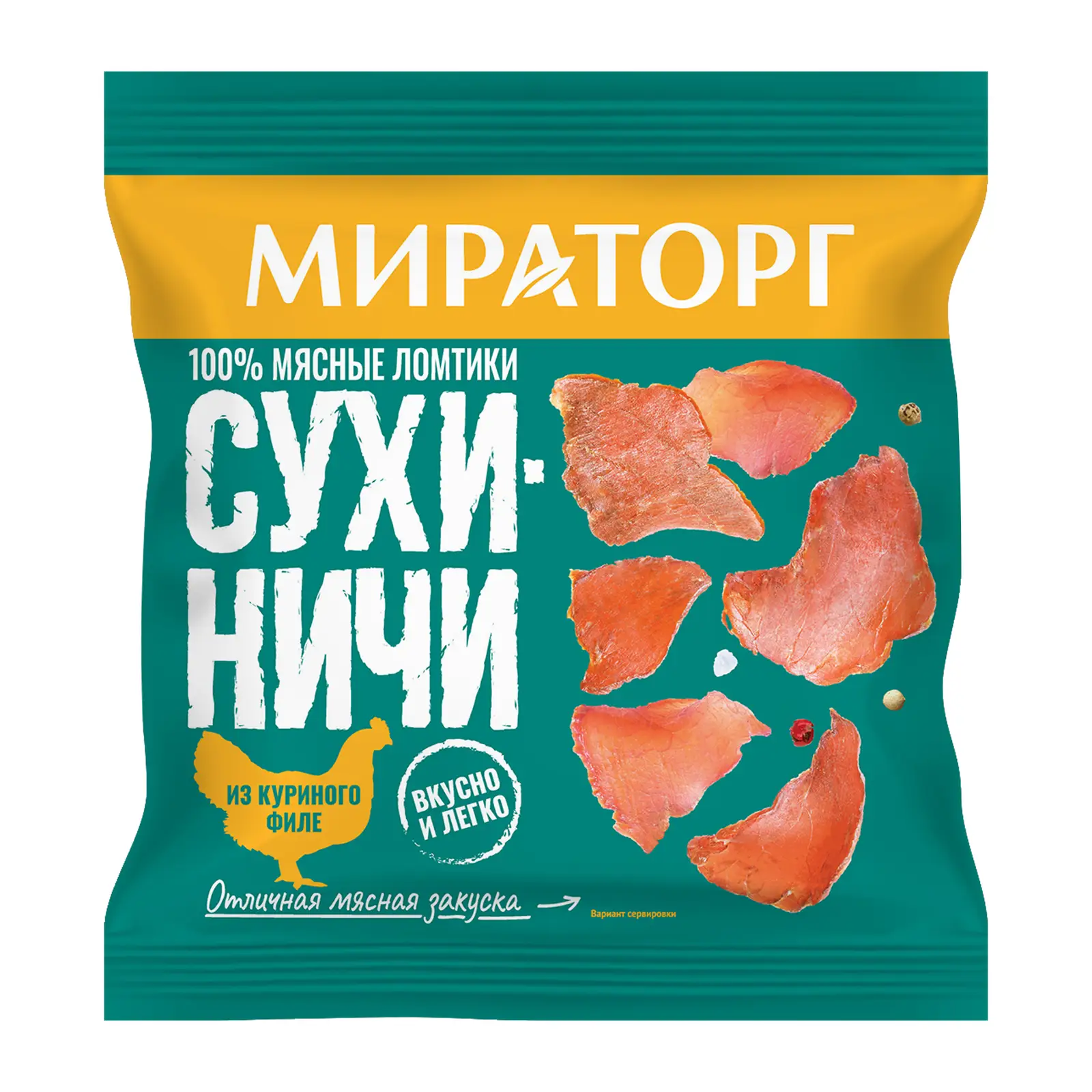 Изображение товара Снеки сухиничи Мираторг из куриного филе 40г