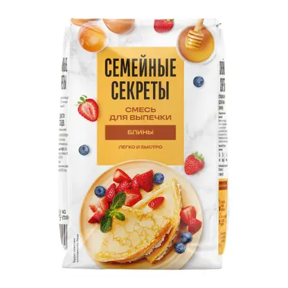 Изображение товара Смесь для выпечки блинов Семейные секреты 500г