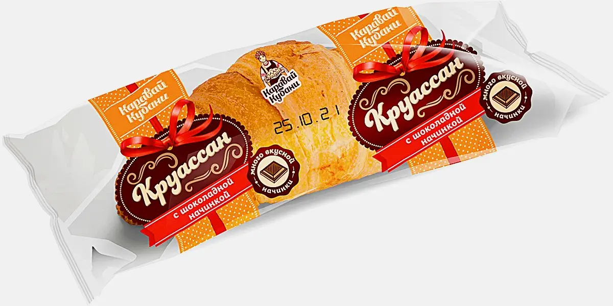 Круассан с шоколадной начинкой Краснодарский хлебозавод №6 75г