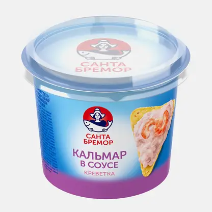 Кальмар Санта Бремор в сливочном соусе с креветкой 150г