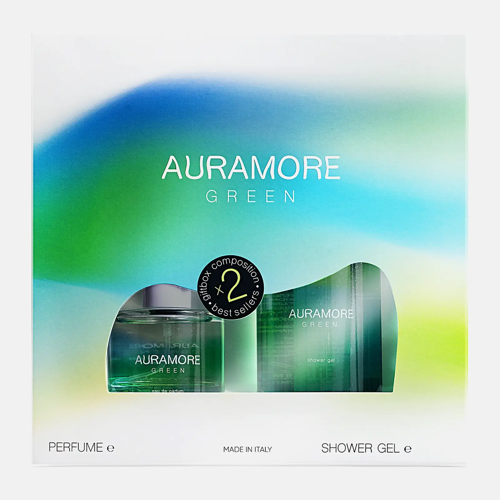 Подарочный набор для женщин Green Auramore Парфюмерная вода 50мл + Гель для душа 220мл в ассортименте