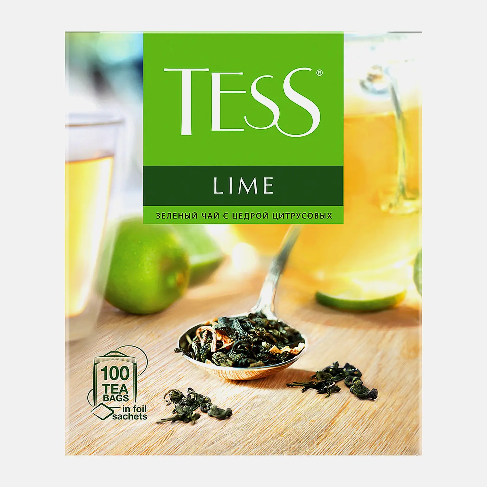 Чай зеленый Tess Lime 100 пак Чай зеленый Tess Lime 100 пак