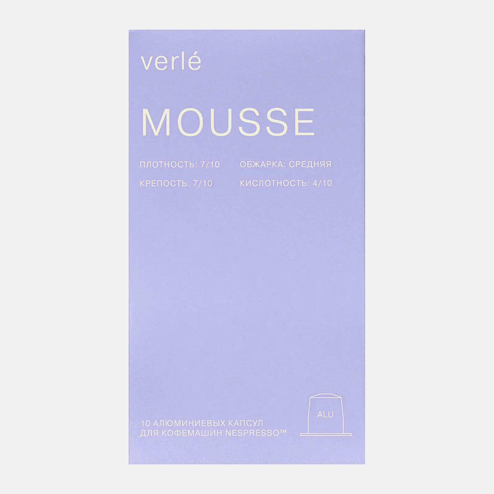 Изображение товара Кофе в капсулах Verle Classic Mousse 55 г арабика Nespresso совместимый Изображение товара Кофе в капсулах Verle Classic Mousse 55 г арабика Nespresso совместимый