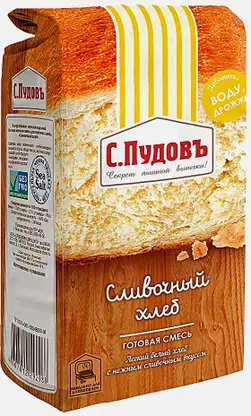 Смесь для выпечки Московский хлеб/Сливочный хлеб/Ароматный хлеб с травами С.Пудовъ 500г в ассортименте