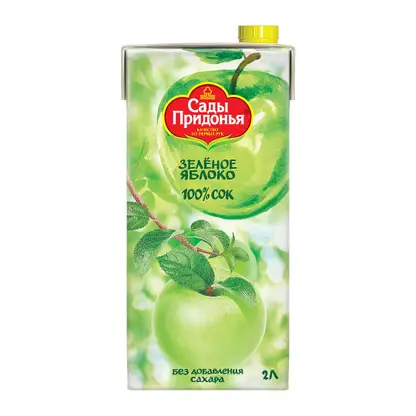Изображение товара Сок Сады Придонья из зеленых яблок 2л