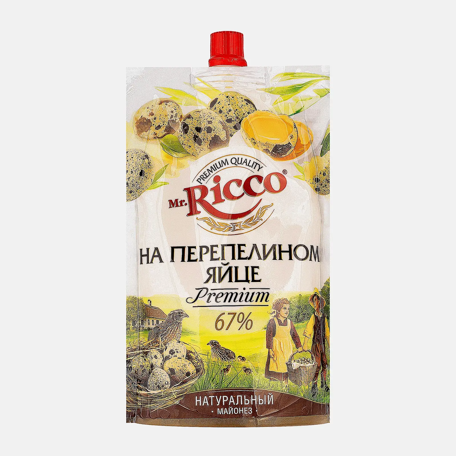 Изображение товара Майонез Mr. Ricco на перепелином яйце 67% 220мл