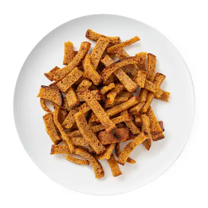 Изображение товара Сухарики Крестьянские с чесноком Рижский хлеб 80г