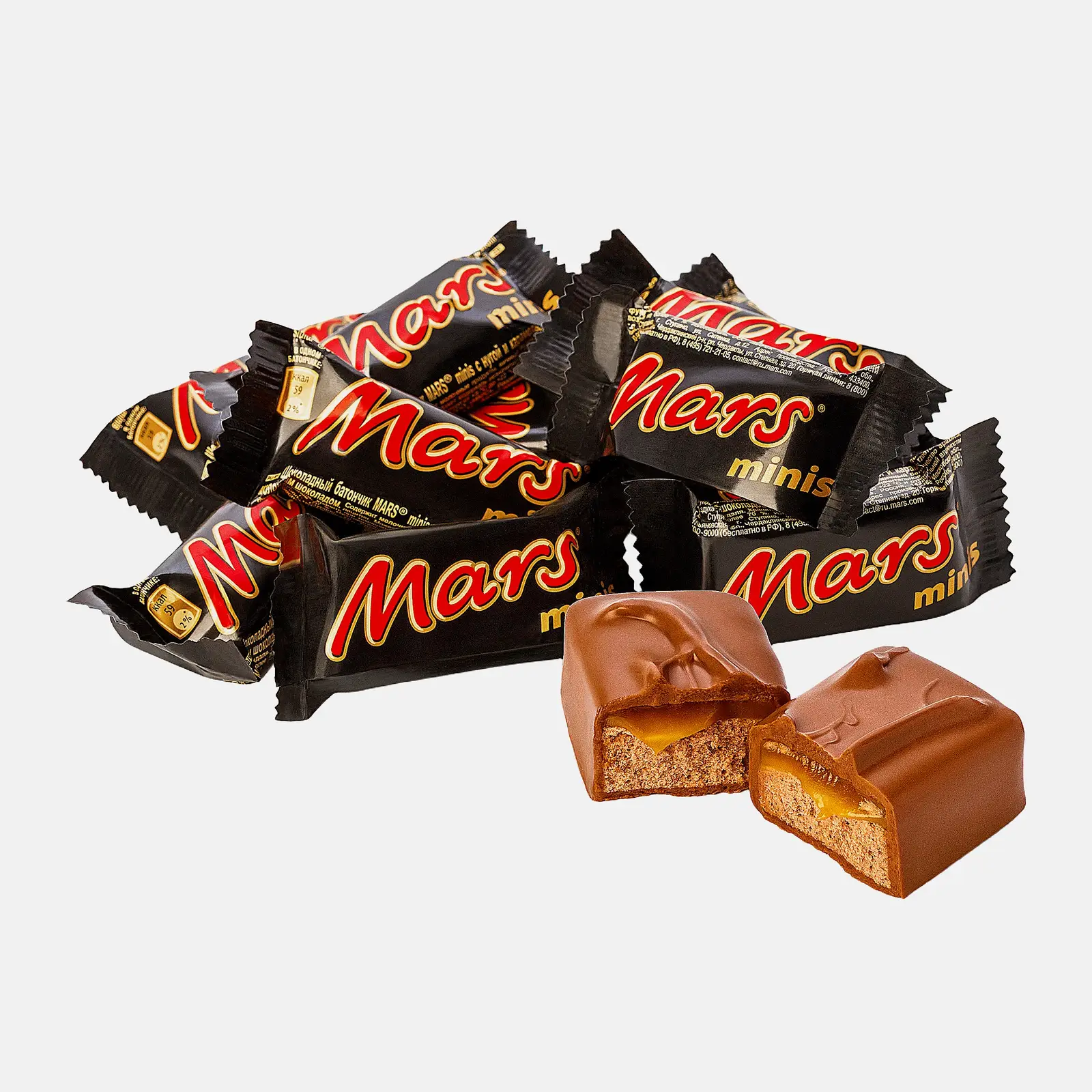 Изображение товара Конфеты шоколадные Mars Minis с нугой и карамелью 250 г