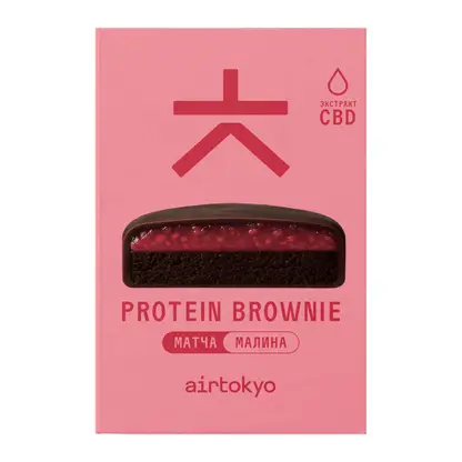 Изображение товара Протеиновый брауни Матча-малина с CBD Airtokyo 50г