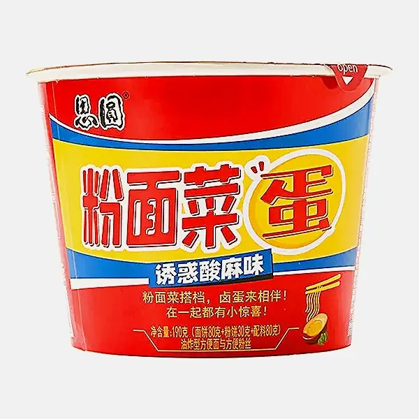 Изображение товара Лапша и фунчоза кисло-острая быстрого приготовления Siyuan 180г