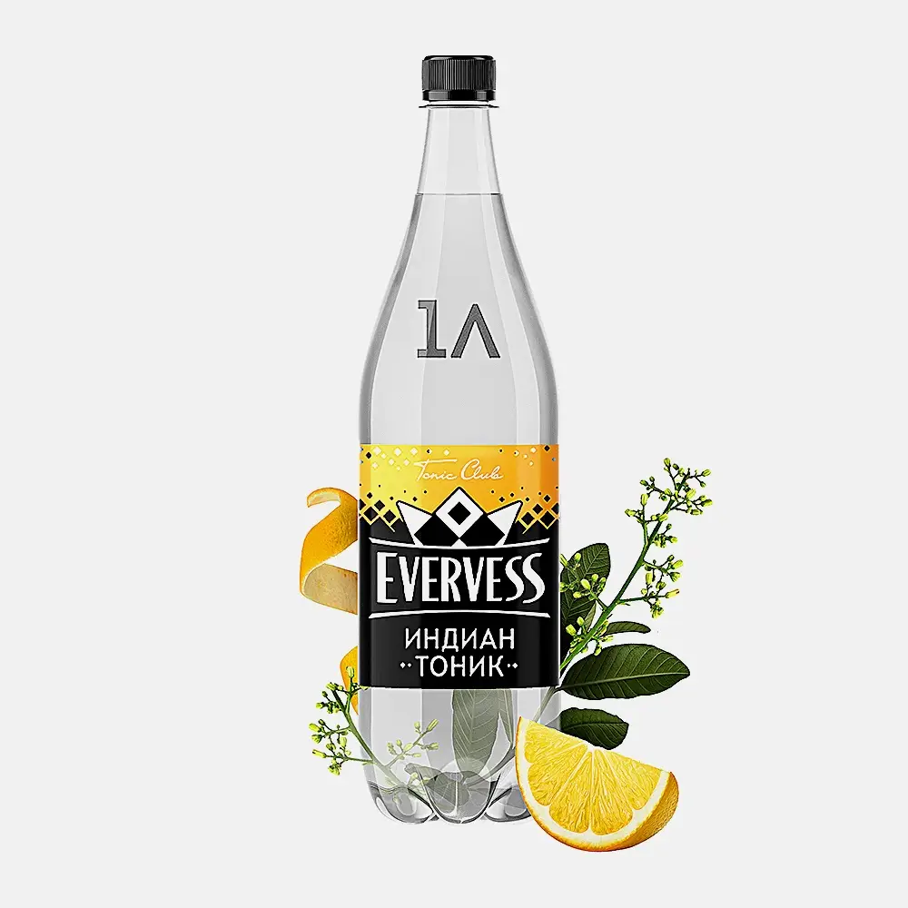 Изображение товара Напиток Evervess Индиан Тоник 1л - Тонизирующий газированный напиток