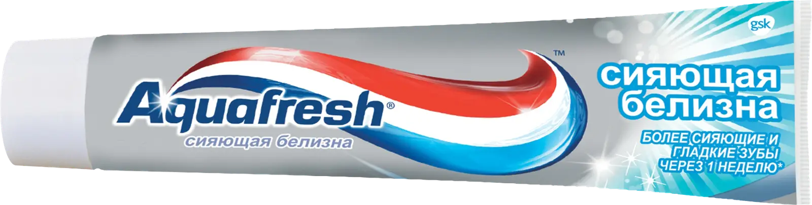 Зубная паста Aquafresh Сияющая белизна отбеливающая с фтором для тройной защиты полости рта 100мл