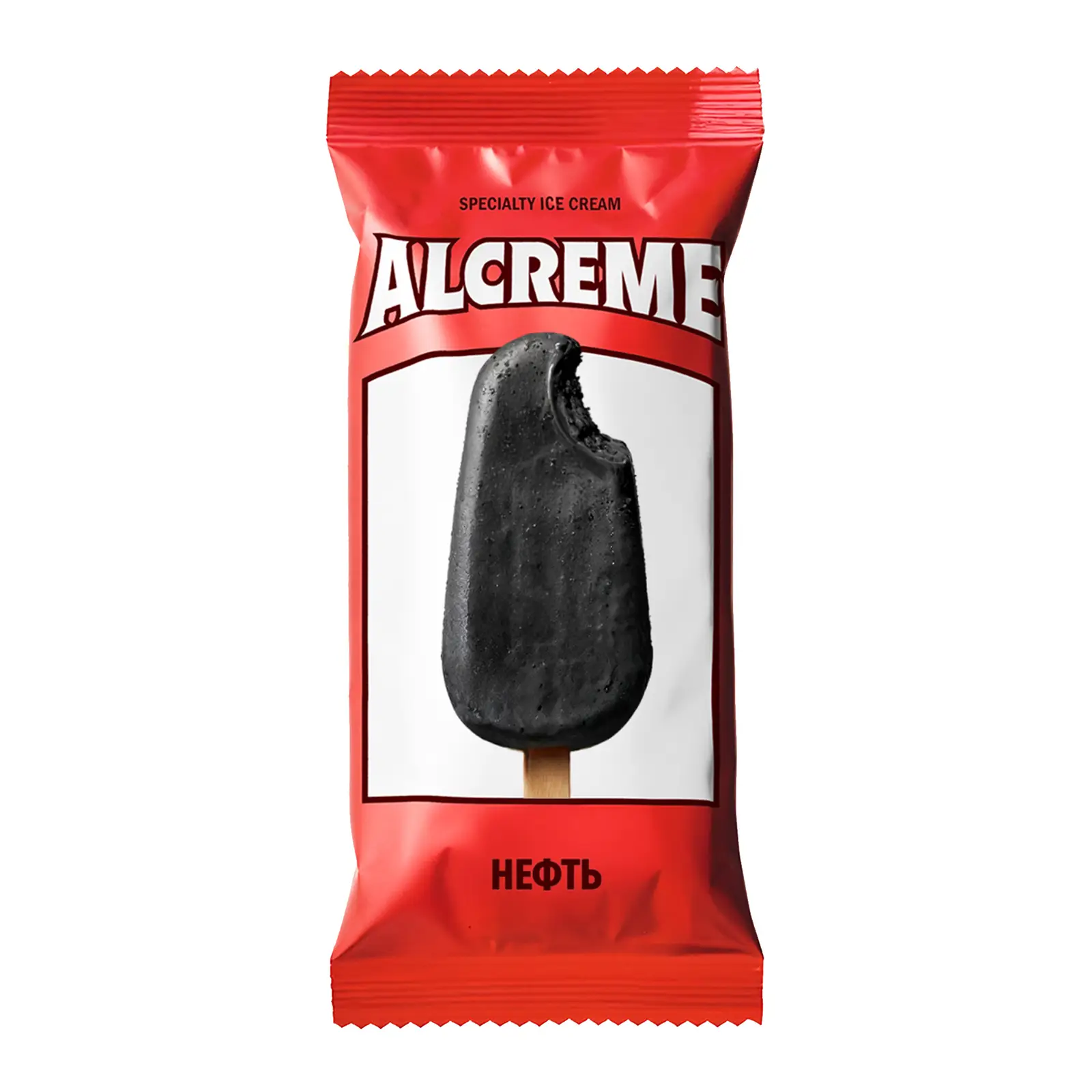 Изображение товара Мороженое эскимо пломбир Нефть с карамелью и солью Alcreme 70г