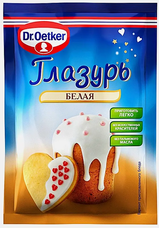Изображение товара Глазурь Dr.Bakers белая 90 г | готовый декор для выпечки