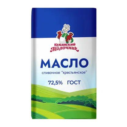 Изображение товара Масло сливочное Кубанский молочник 72.5% 170г