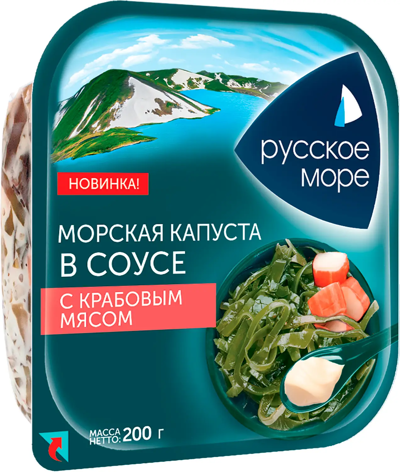 Морская капуста Русское море с крабовым мясом в соусе 200г — в каталоге на  сайте сети Магнит | Краснодар