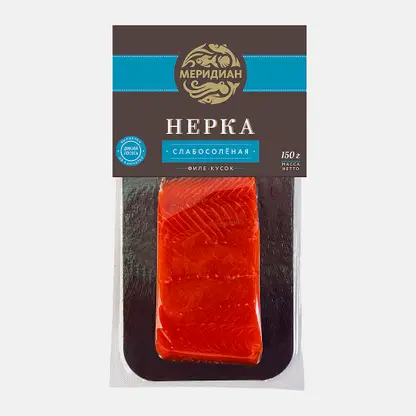 Нерка филе-кусок слабосоленая Меридиан 150г
