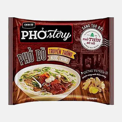 Лапша рисовая быстрого приготовления Pho Story со вкусом курицы Chin-Su 67г