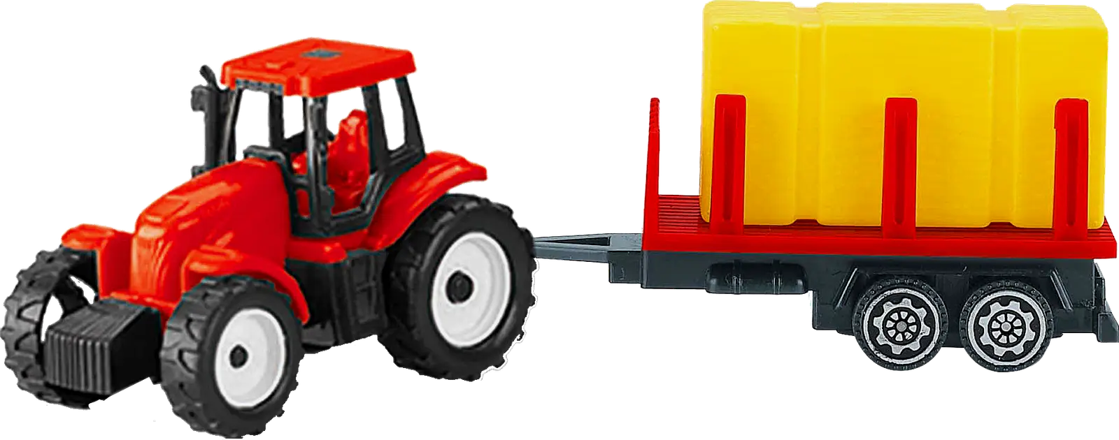 Игрушка KiddieDrive Фермерский трактор с прицепом 20.5*6.8*4.8см 300г