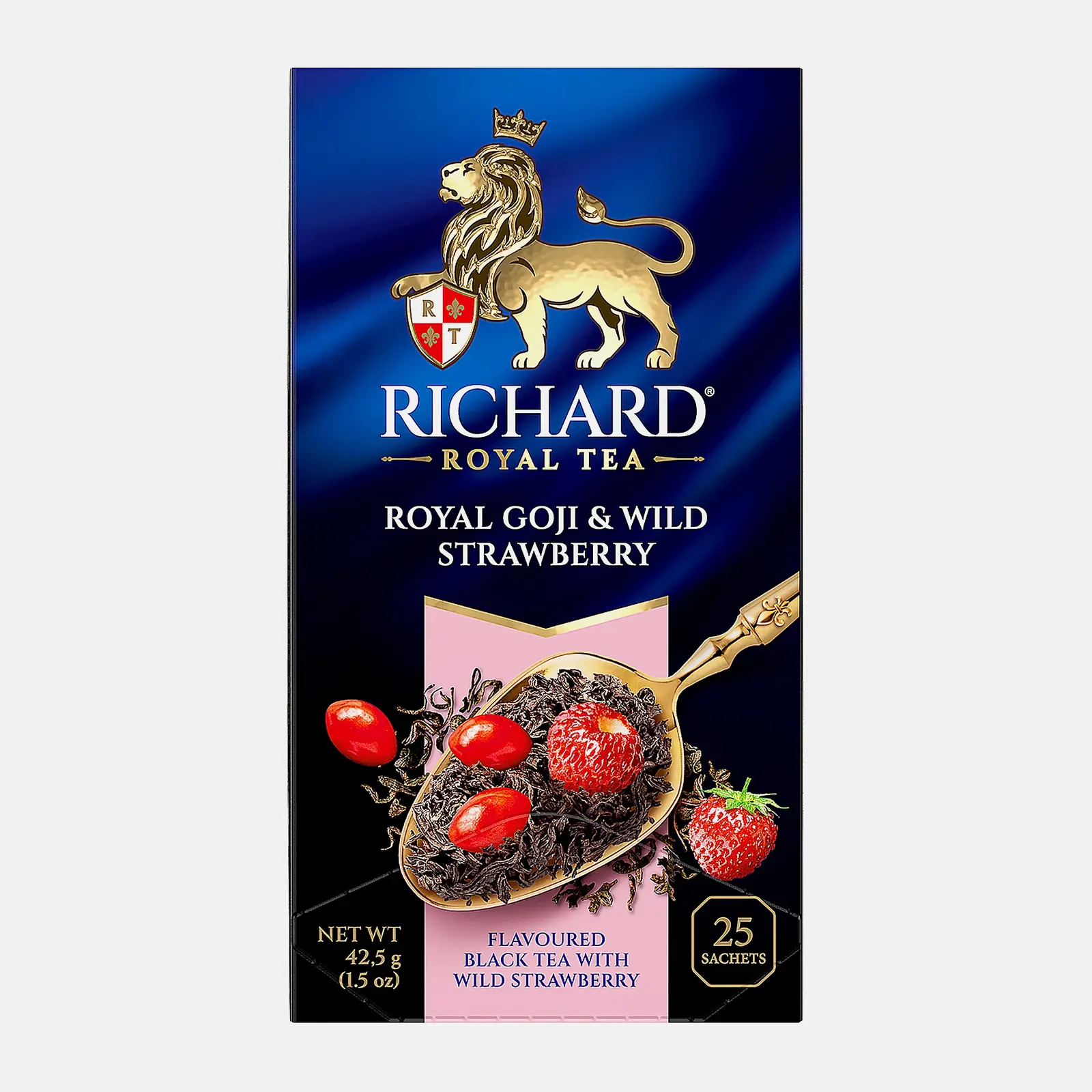 Изображение товара Чёрный ароматизированный чай Richard Royal Goji&Wild Strawberry 25 пакетов 42.5 г