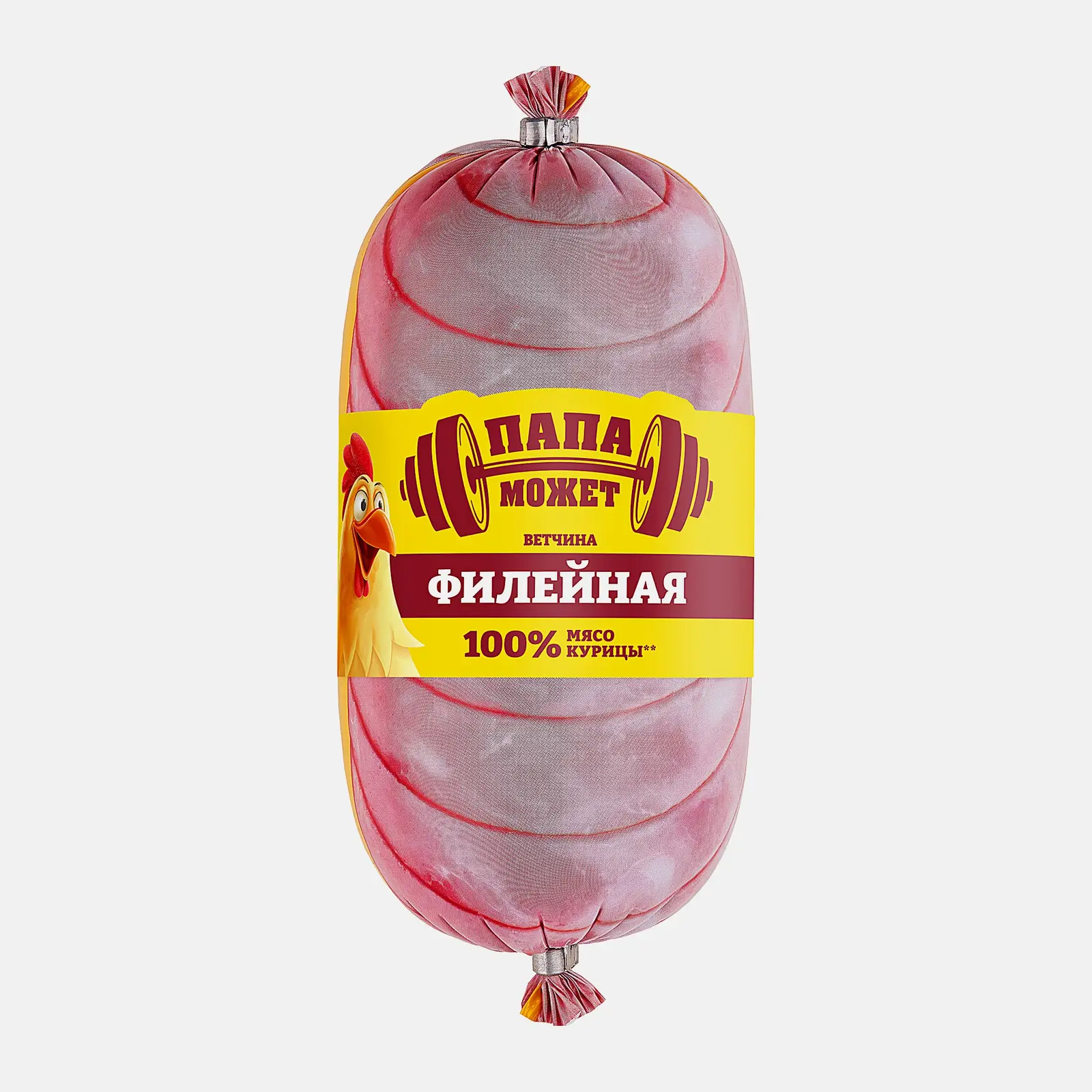 Ветчина Папа Может филейная вареная из мяса птиц 400г