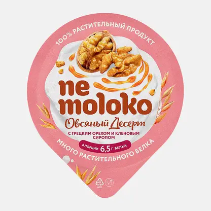 Десерт Nemoloko овсянный с грецкими орехами и кленовым сиропом 130г