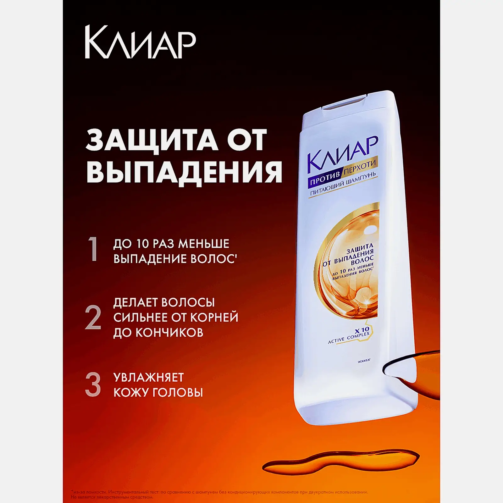 Шампунь против перхоти Защита от выпадения волос Клиар 400мл