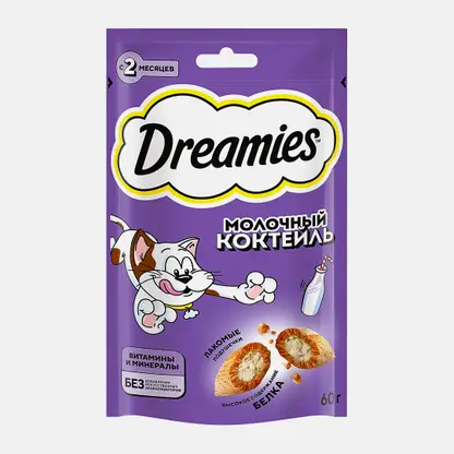 Лакомство для кошек Dreamies c добавлением молока 60г