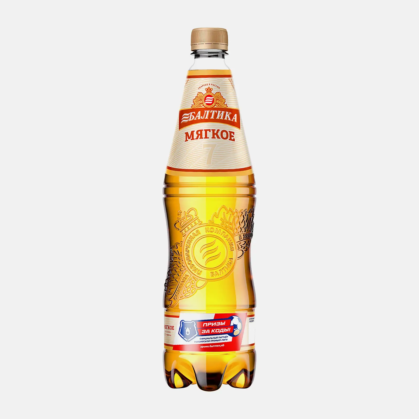 Изображение товара Пиво Балтика №7 светлое мягкое пастеризованное 950мл 4.7%