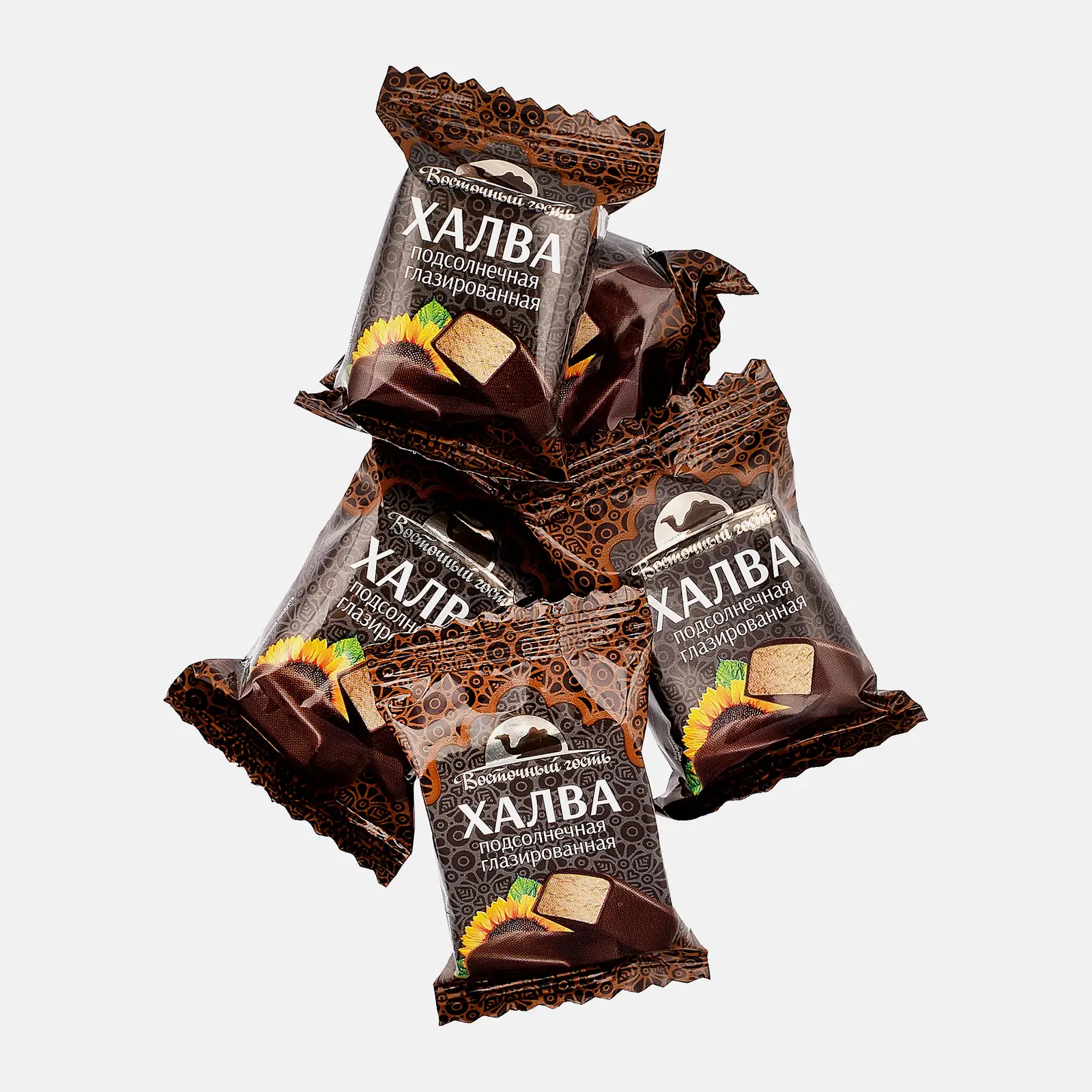 Изображение товара Конфеты Восточный гость Халва подсолнечная глазированная 300 г вкусное натуральное лакомство