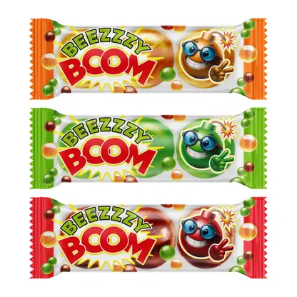 Изображение товара Конфеты Beezzzy Boom карамель с шипучкой ассорти 1 кг
