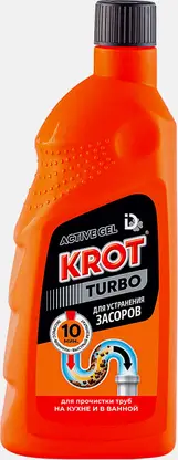 Гель для устранения засоров Крот Turbo 500г