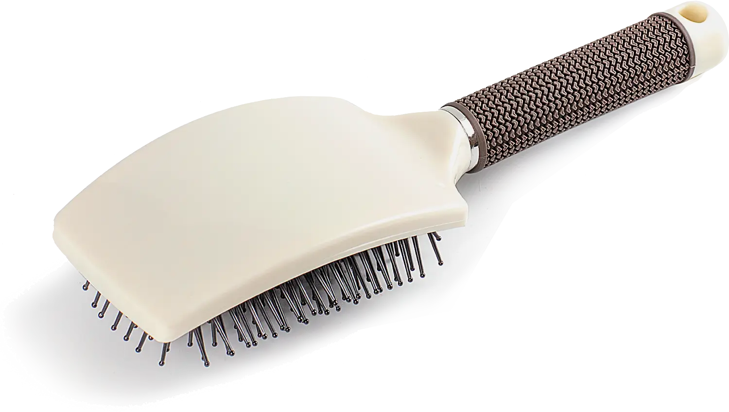 Расческа массажная Магнат прямоугольная белая 5*26*7.5см 142г