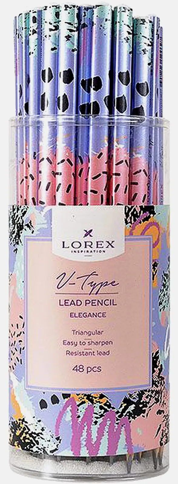 Карандаш Lorex чернографитный НВ дизайн в ассортименте