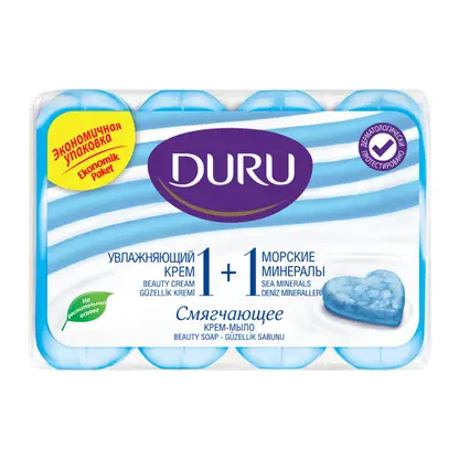 Изображение товара Мыло Duru 1 + 1 Soft Sensations Крем и морские минералы 4*80г