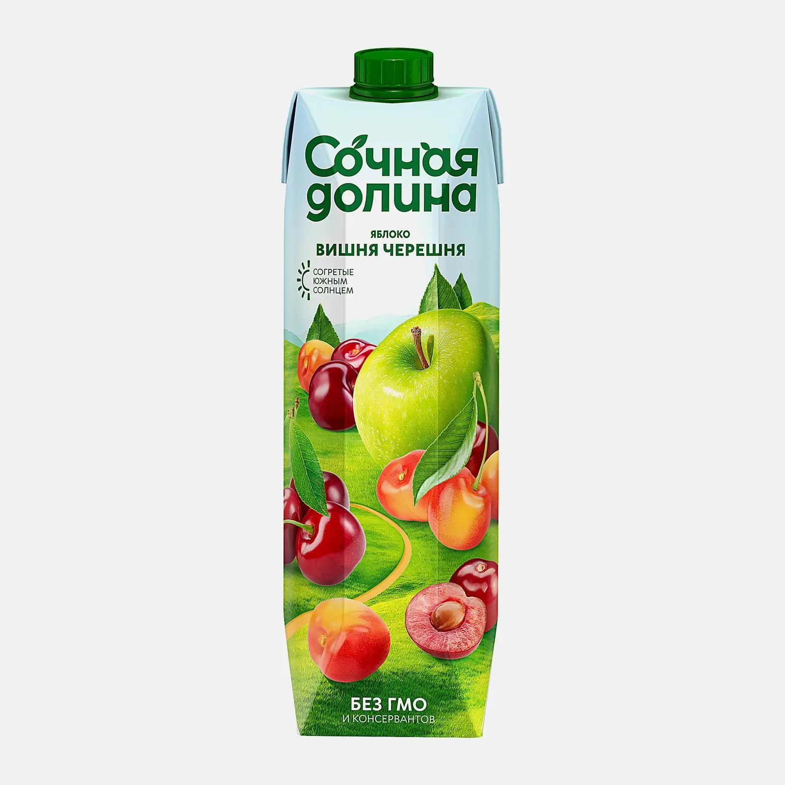Сок яблоко вишня и черешня Сочная Долина 950мл