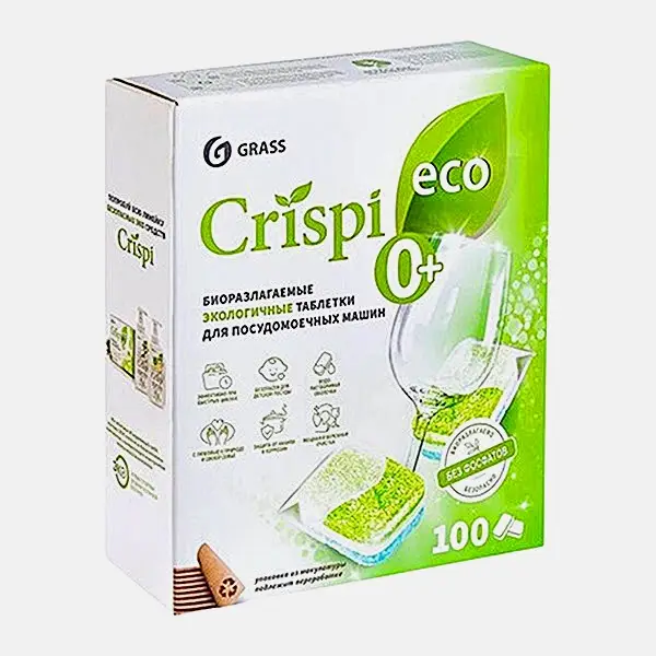 Таблетки для посудомоечной машины Crispi экологичные Grass 100шт