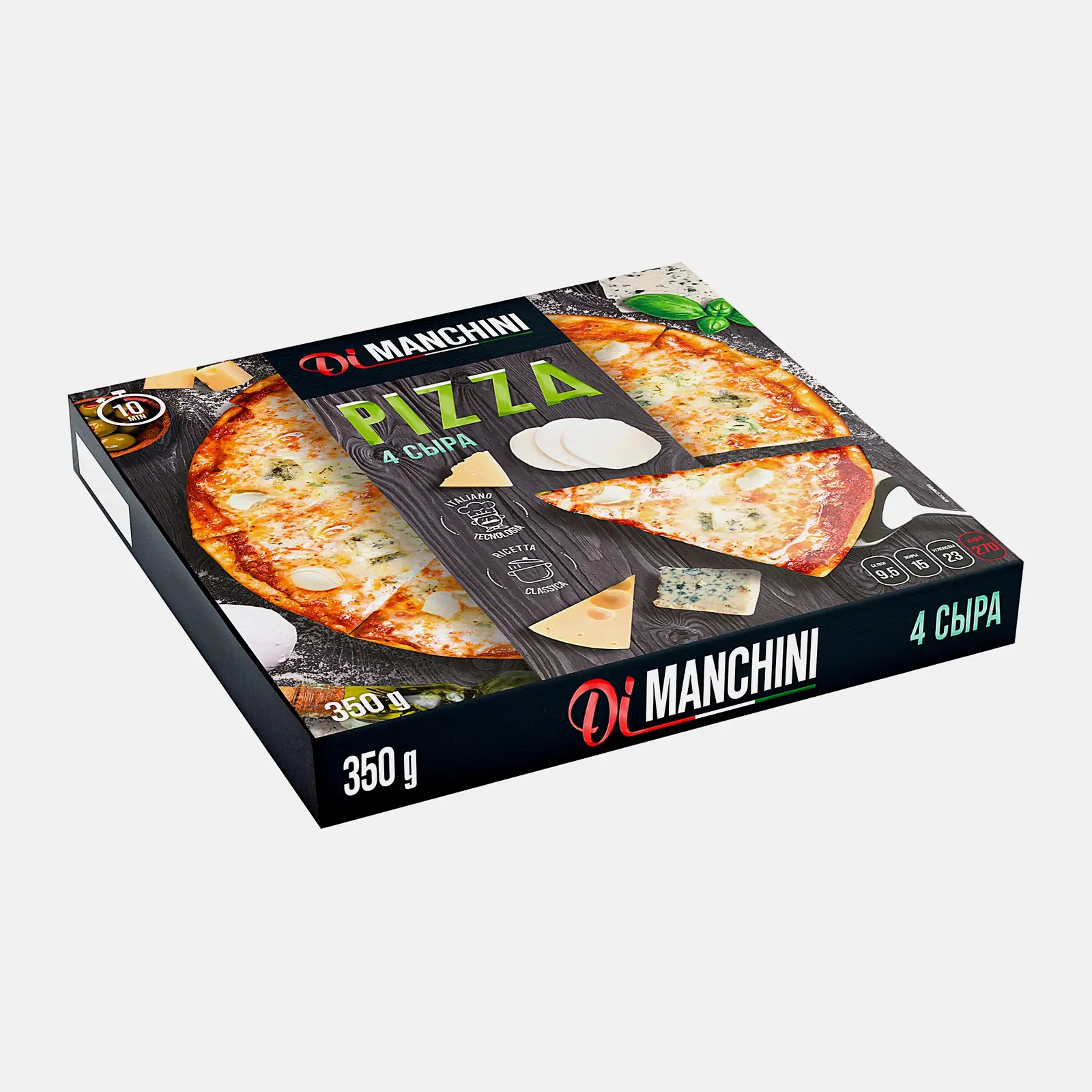 Пицца Di Manchini 4 сыра 350г