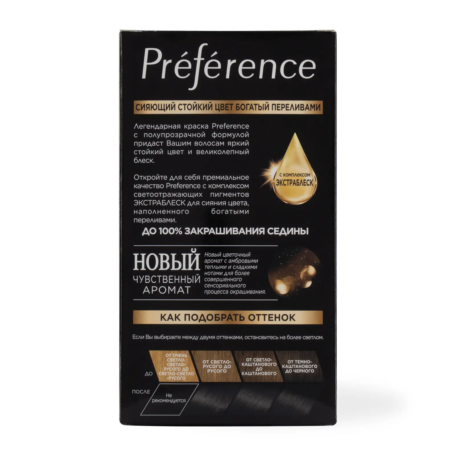 Стойкая краска для волос L’Oréal Paris Preference оттенок 1.0 Черный