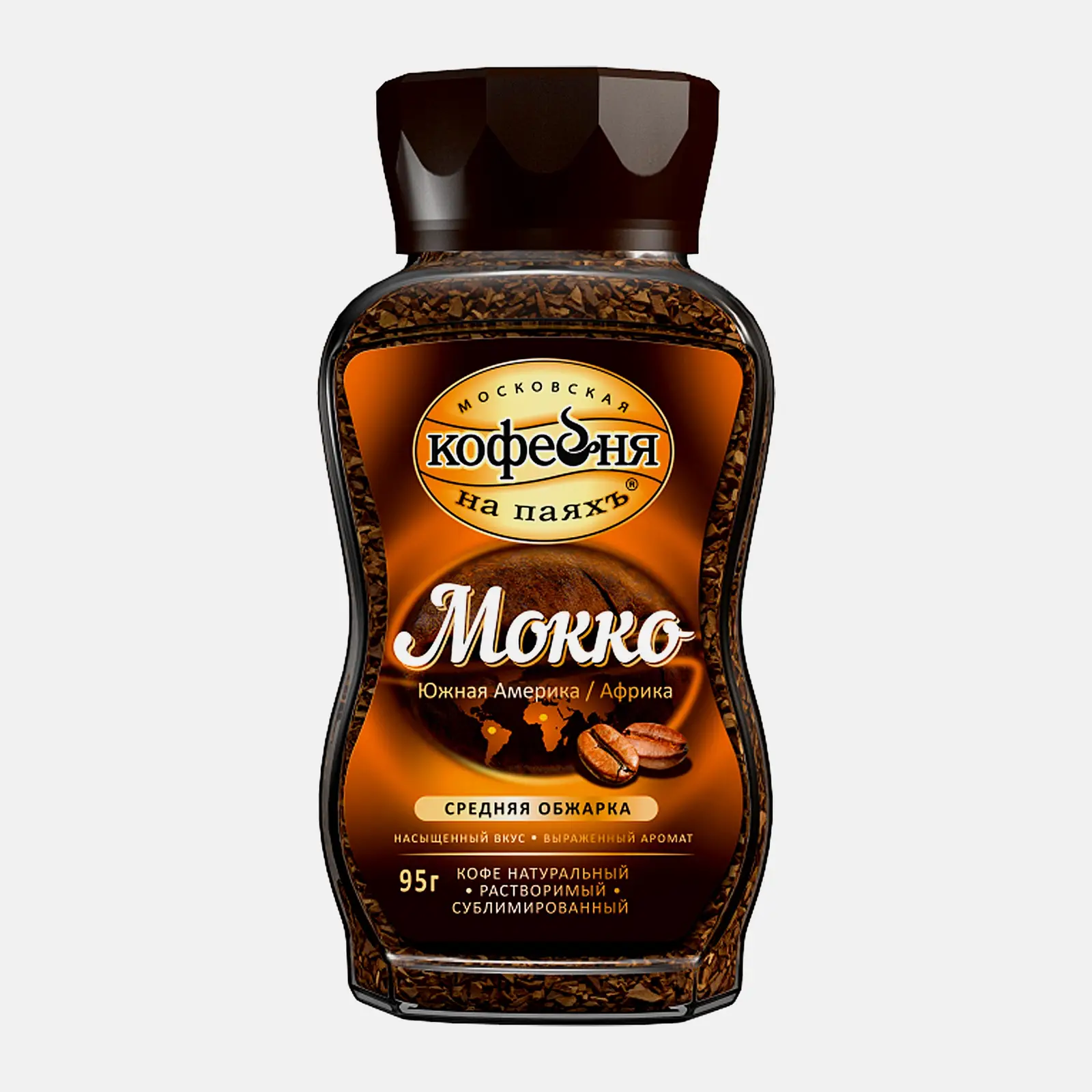 Изображение товара Кофе растворимый Mokko 95г Московская кофейня на паяхъ натуральный ароматный