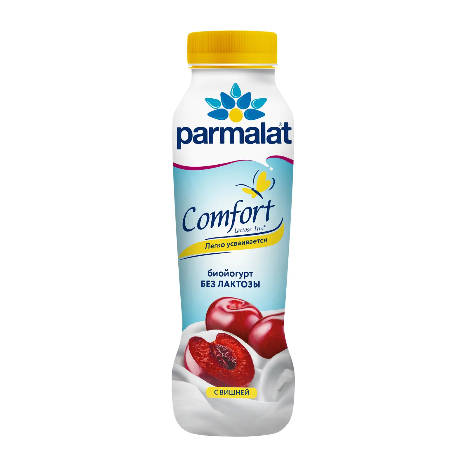Изображение товара Йогурт Parmalat питьевой без лактозы Вишня 1.5% 290г