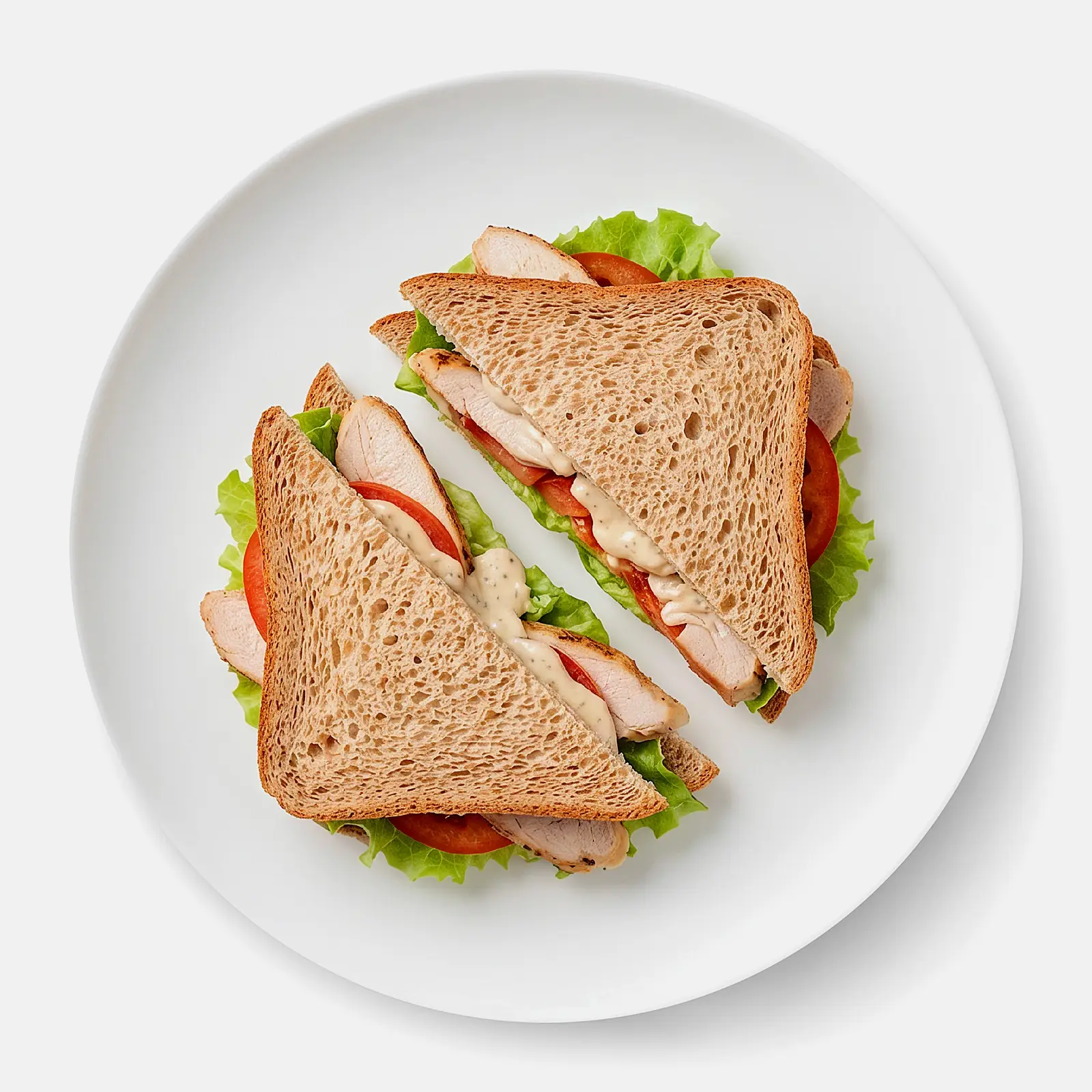 Изображение товара Сэндвич отрубной с курицей и соусом Цезарь 200 г Пеко