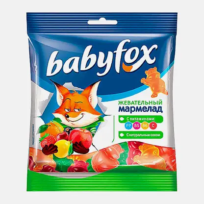 Мармелад жевательный бегемоты Babyfox 70г