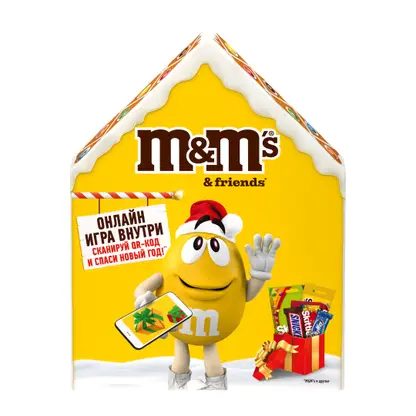 Изображение товара Новогодний подарок Домик M&M’s & Friends 167г