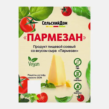 Растительный сырный продукт Сельский дом Пармезан 200г