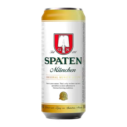 Изображение товара Пиво светлое Spaten Munchen Hell 450 мл пастеризованное крепость 5.2%