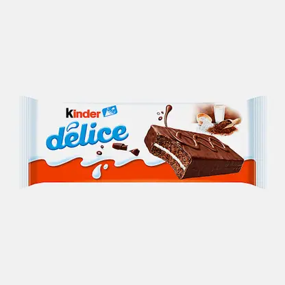 Бисквитное пирожное Delice с какао-глазурью и молочной начинкой Kinder 39г