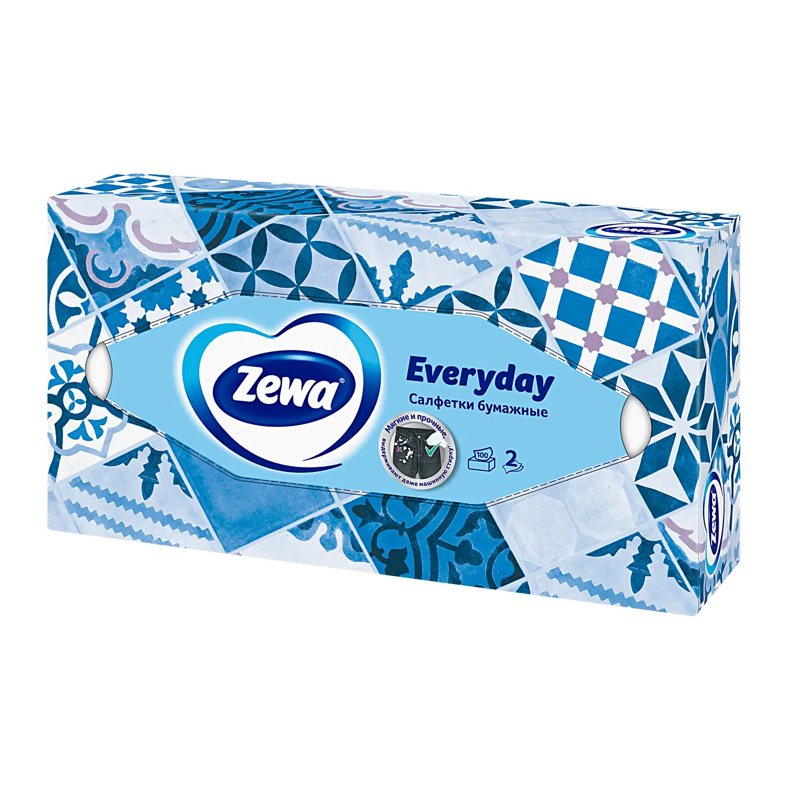 Салфетки бумажные Zewa Everyday 2 слоя 100шт